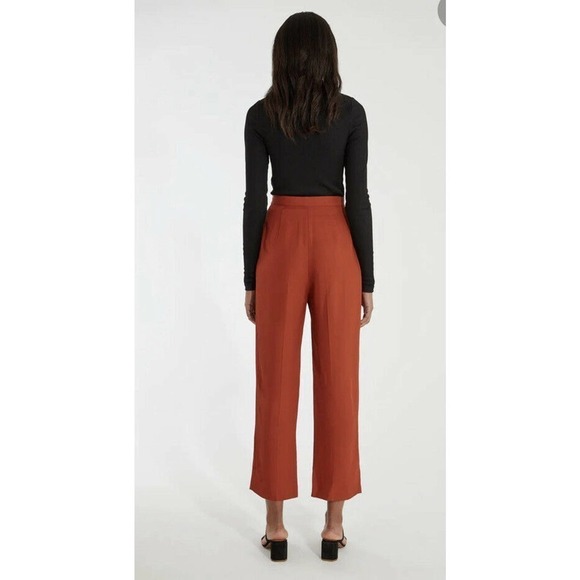 AMUR Hattie Twill High Rise Tailored Pants Size 0 Copper NEW - Picture 11 of 12